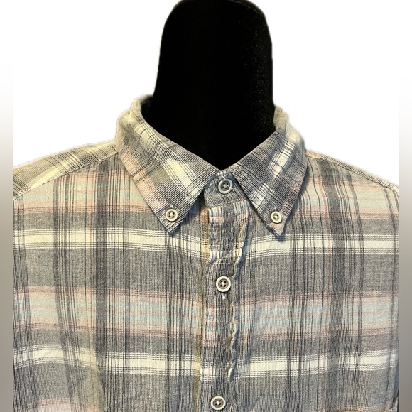 ROWM Other - ROWM Long Sleeve Medium Plaid Washed Corduroy Shirt size XL